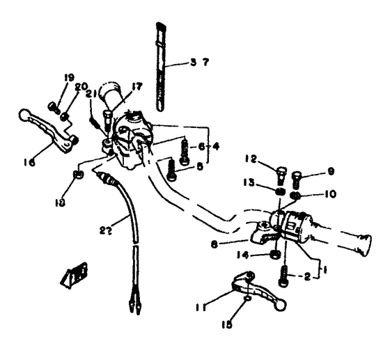 Handle switch. lever