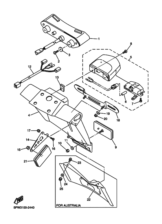 Taillight unit ass`y