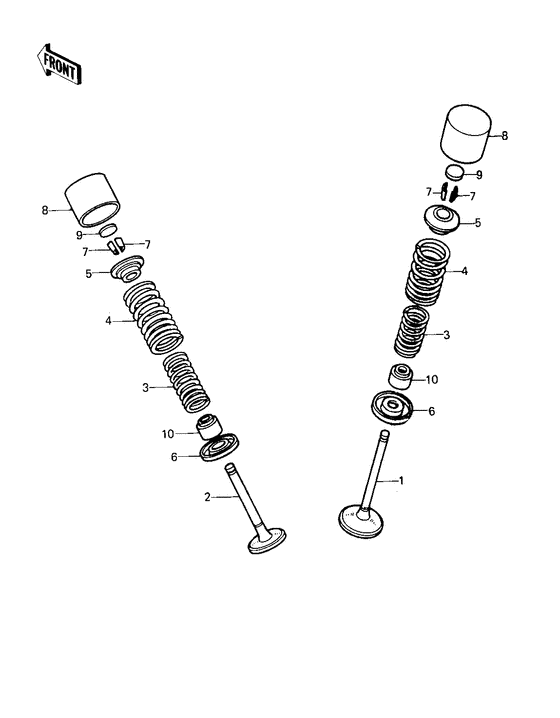 KZ750 Клапана