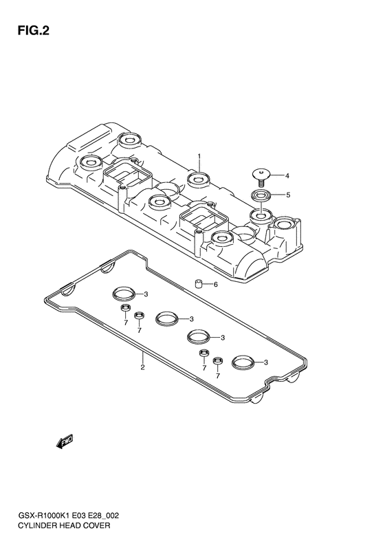 GSX-R1000 Крышка головки цилиндров