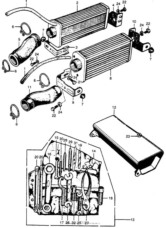 Air cleaner + tool set