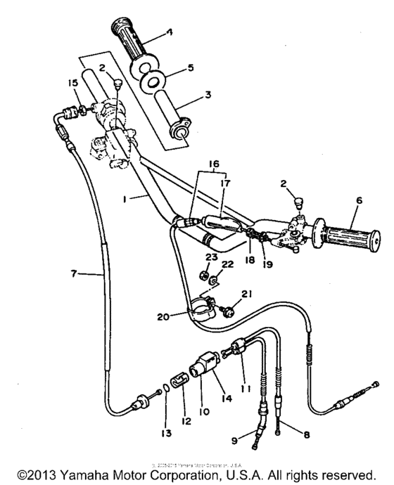 Steering handle - cable