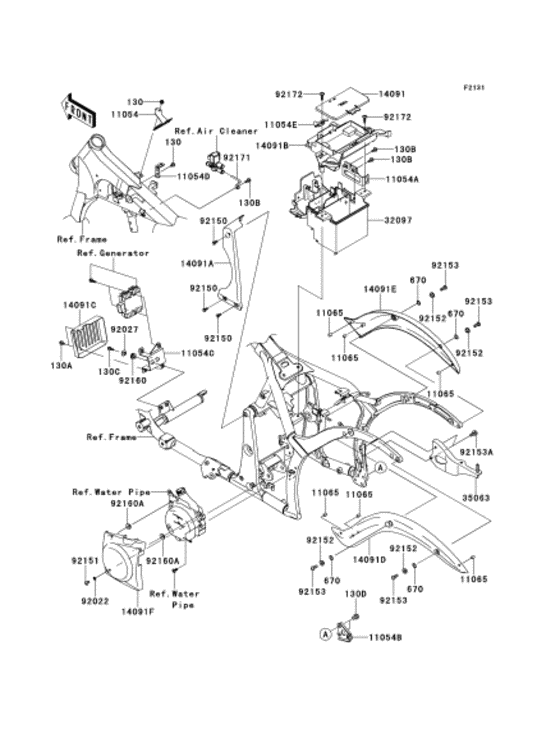 VN900 Рама ,крепежные детали