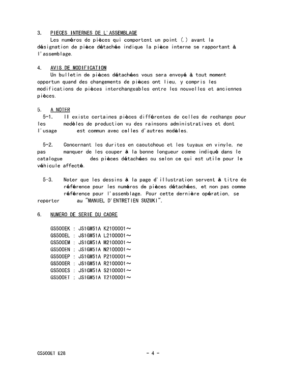 GS500 Catalog preface