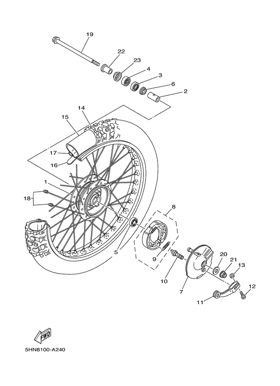 TTR90E Переднее колесо