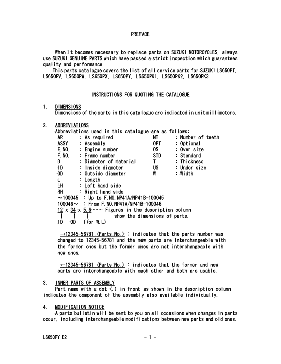 LS650 Catalog preface