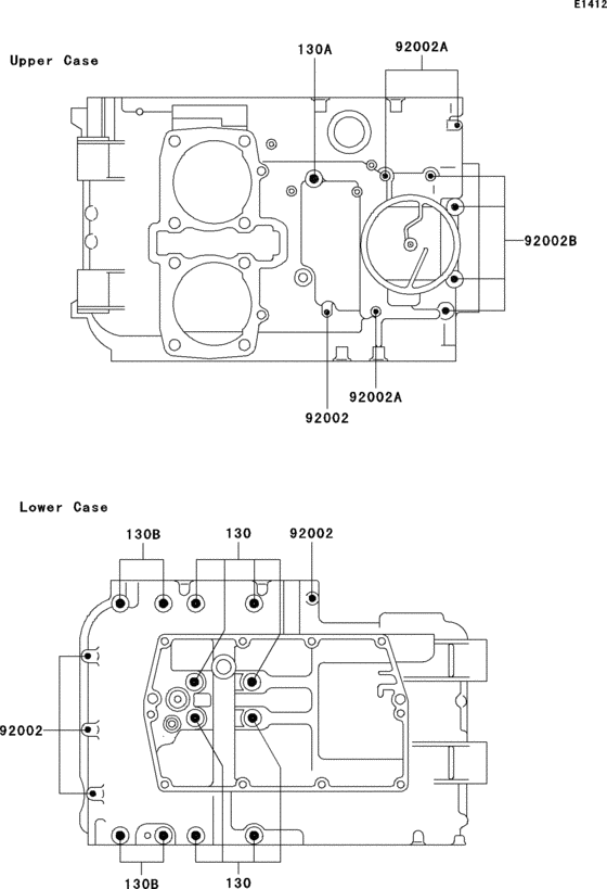 EX500 Болты крепления картера