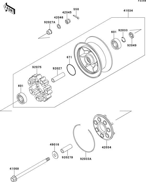 VN1500 Заднее колесо и цепь