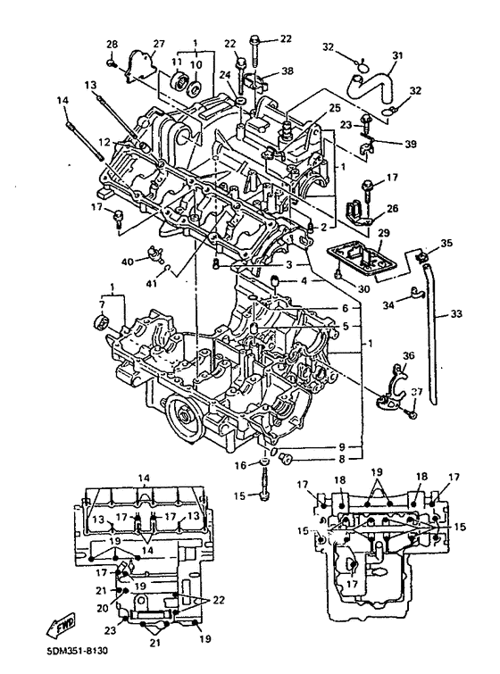 YH50 Картер двигателя