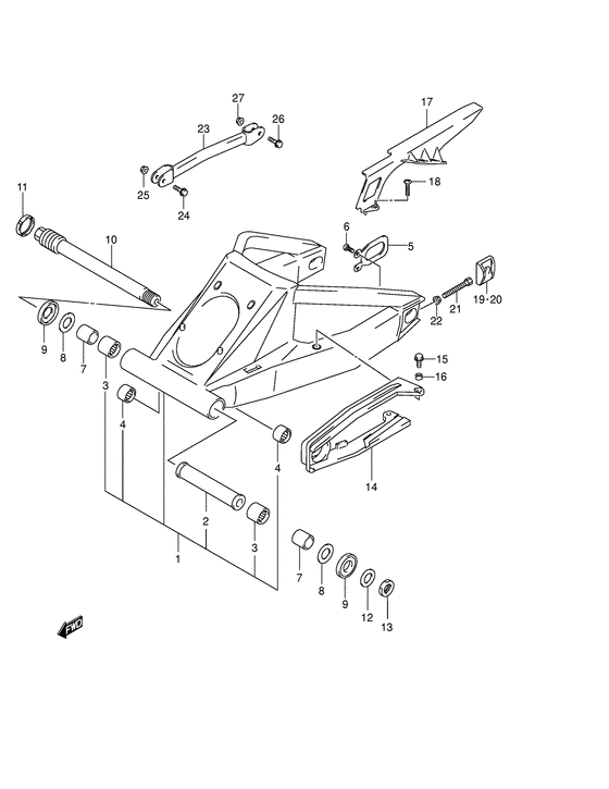 Rear swingingarm