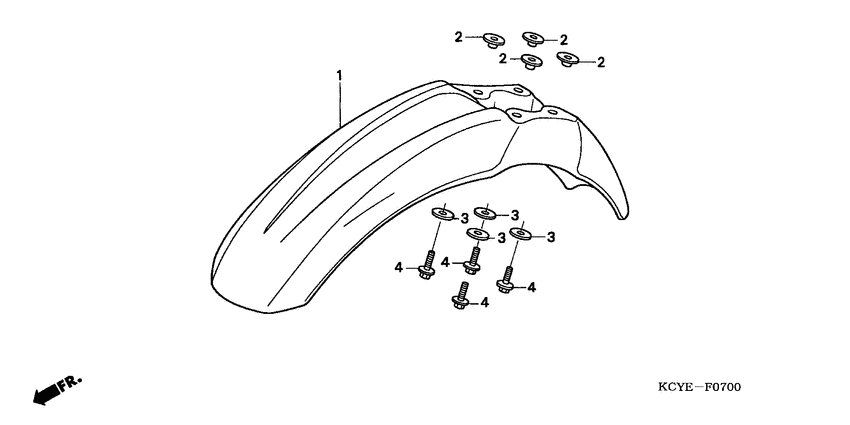XR400R Переднее крыло