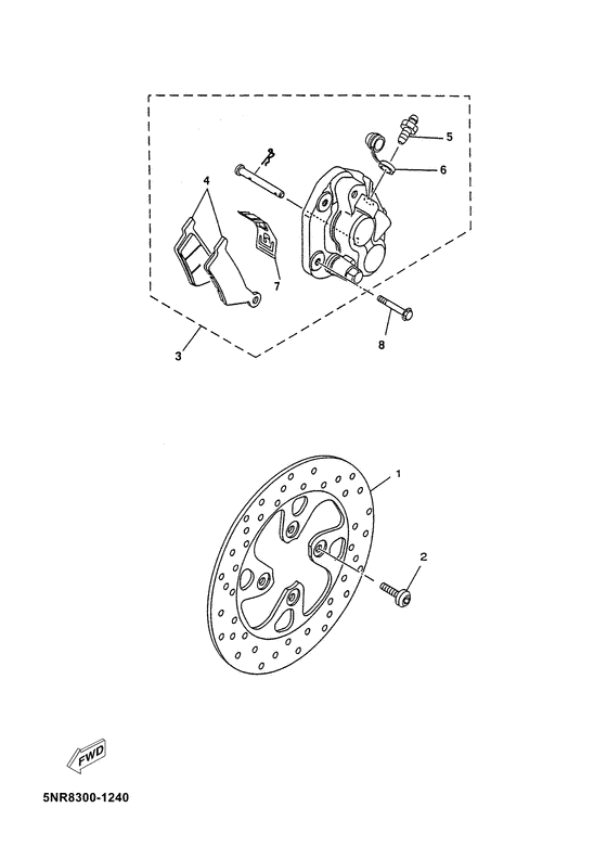 YP150D Передний суппорт