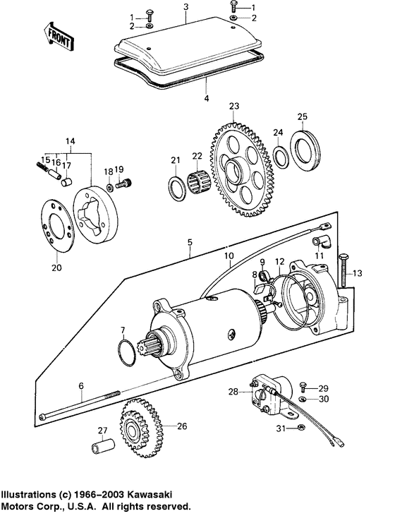 Starter motor/starter clutch