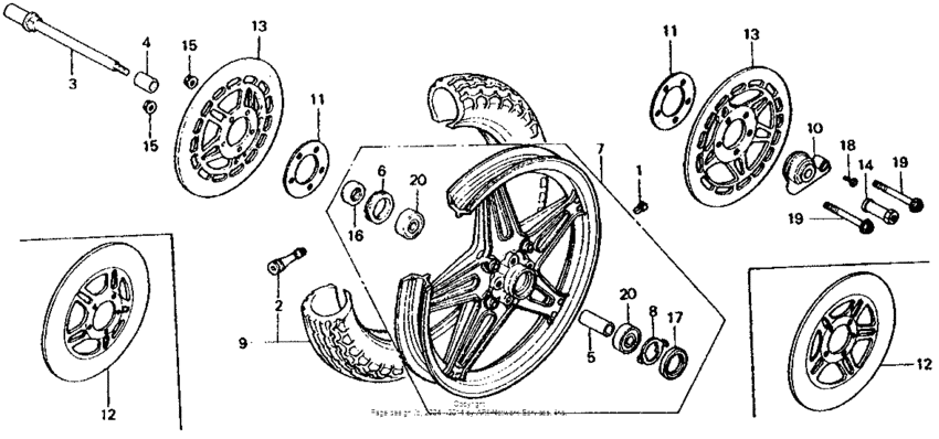 Front wheel 80-82