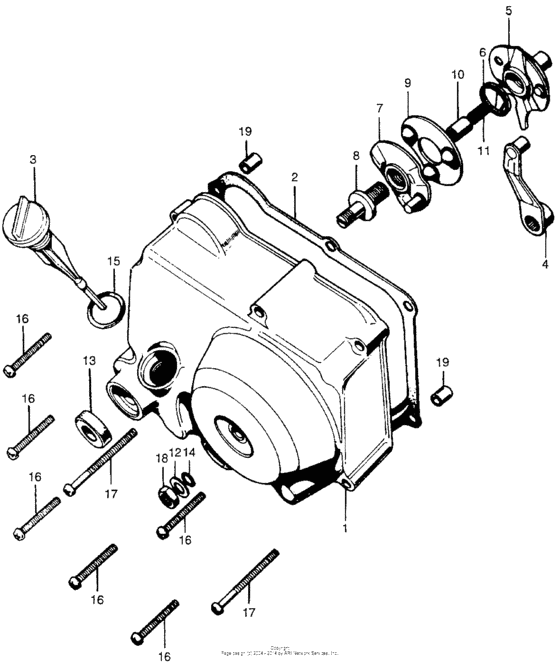 Z50A Крышка картера правая