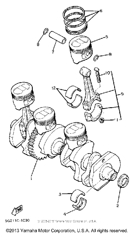 Crankshaft-piston