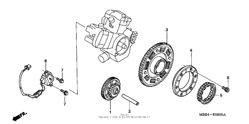 Pulse generator + starter clutch