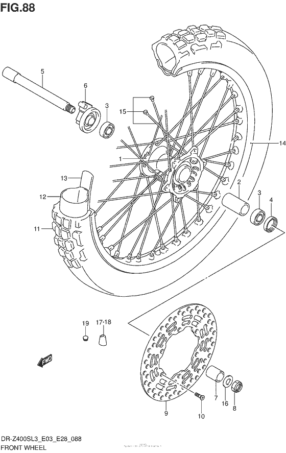 Front Wheel (Dr-Z400Sl3 E28)