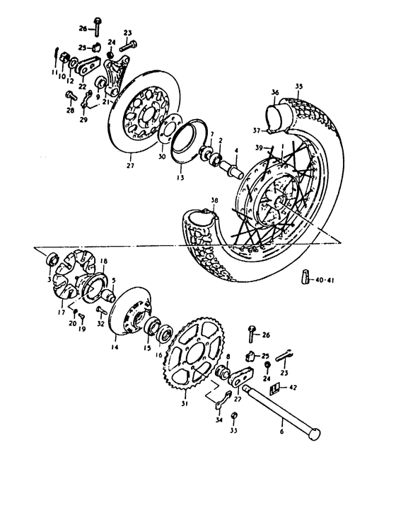 Rear wheel complete assy