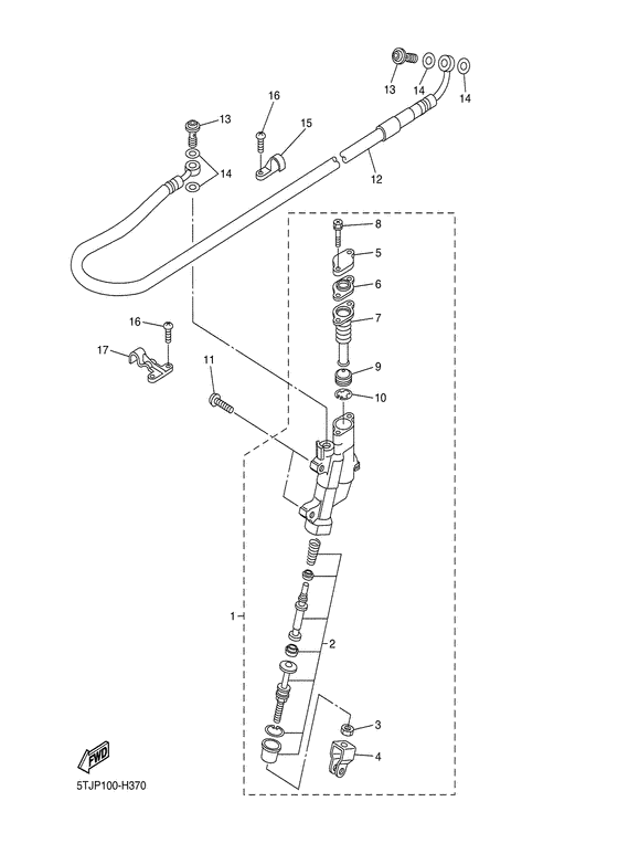 WR250F Задний торм цилиндр