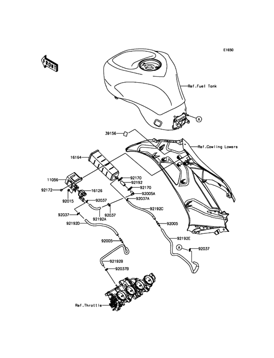 ZX636 Топливная система