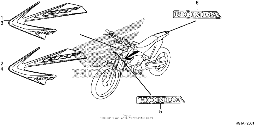 CRF100F Mark + stripe (crf80f'11 / crf100f'11)