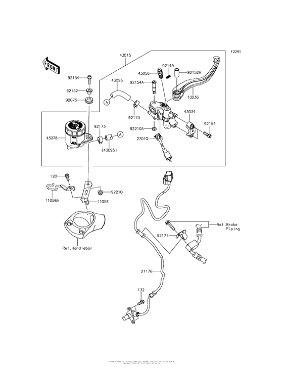 ZX1400 Главный тормозной цилиндр