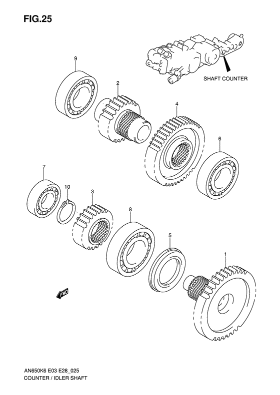 Shaft counter/idler