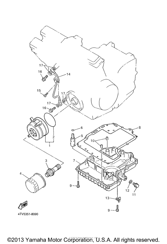 YZF600RN Масляный картер