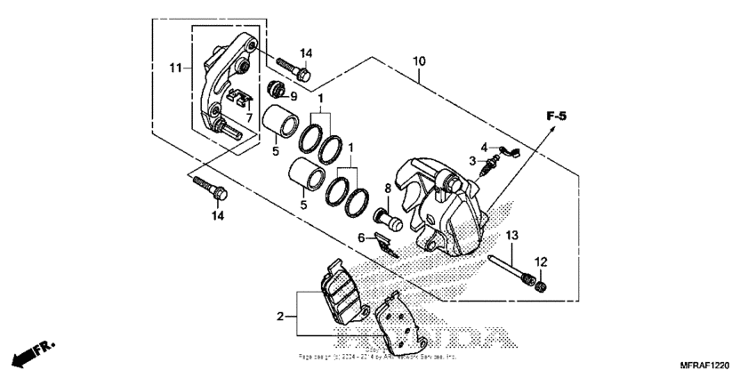 Front brake caliper (1)