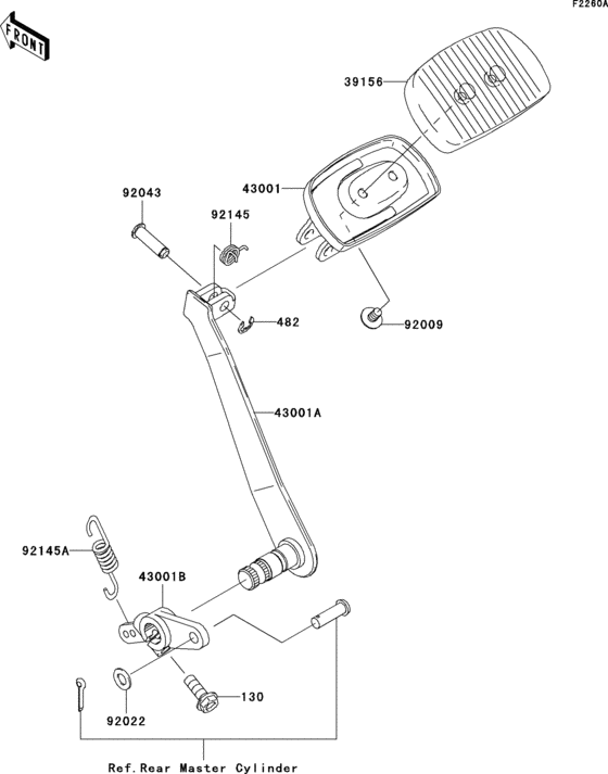 VN1600 Brake pedal / torque link(a3)