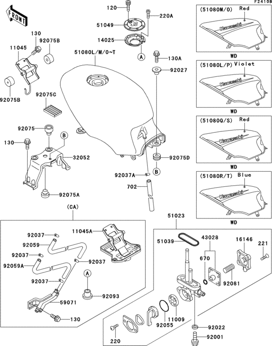 EX500 Fuel tank(1 / 2)(ex500-d3 / d4)