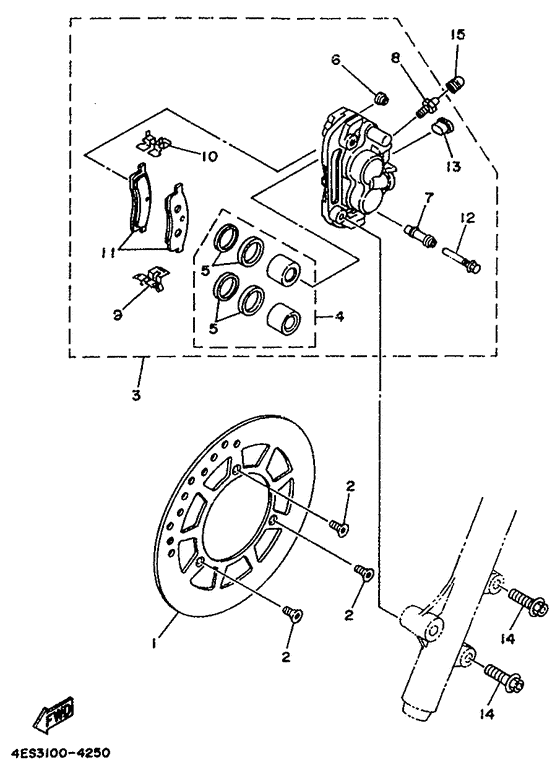 Front brake. caliper