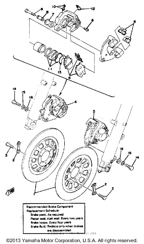 Front disc brake-caliper
