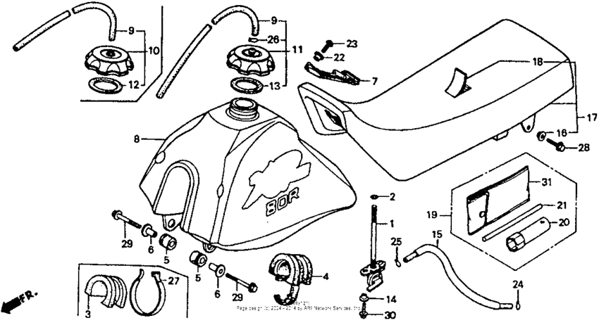 Fuel tank + seat