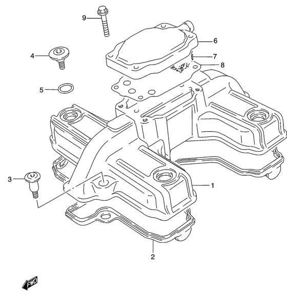 GS500 Крышка головки цилиндров