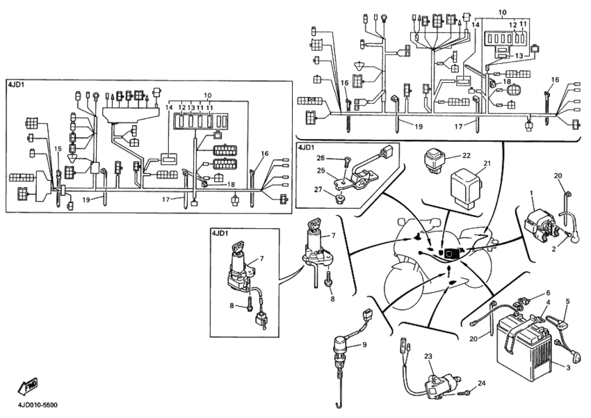 YZF750SP Электрические детали