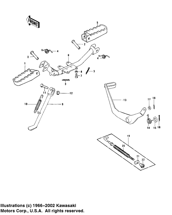 Footrests/stand/brake pedal