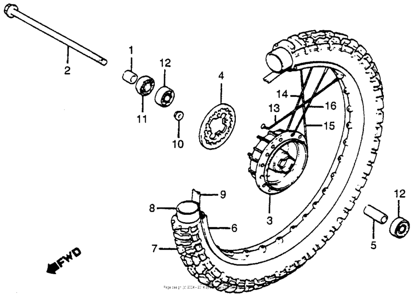Front wheel 83-84