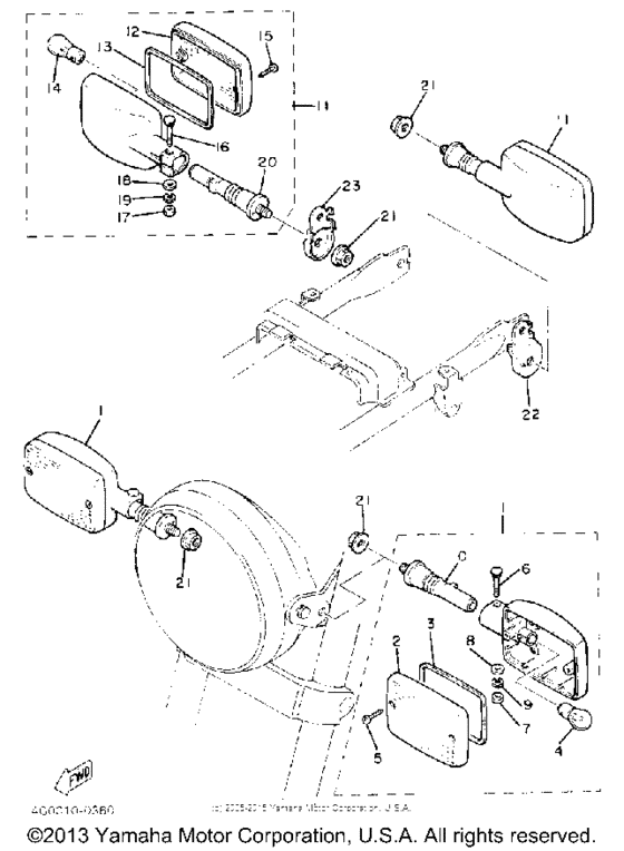 XJ550RJ Поворотники