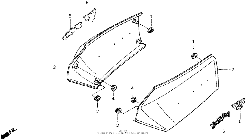 GL1500I Боковые обтекатели