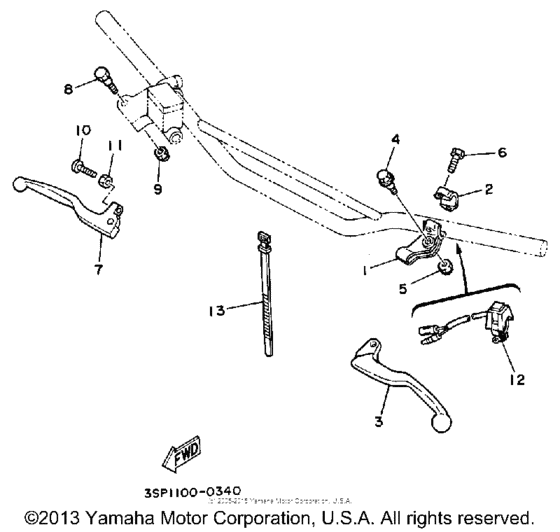 WR250Z Handle switch - lever