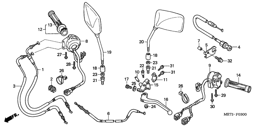 Handle lever/switch/cable