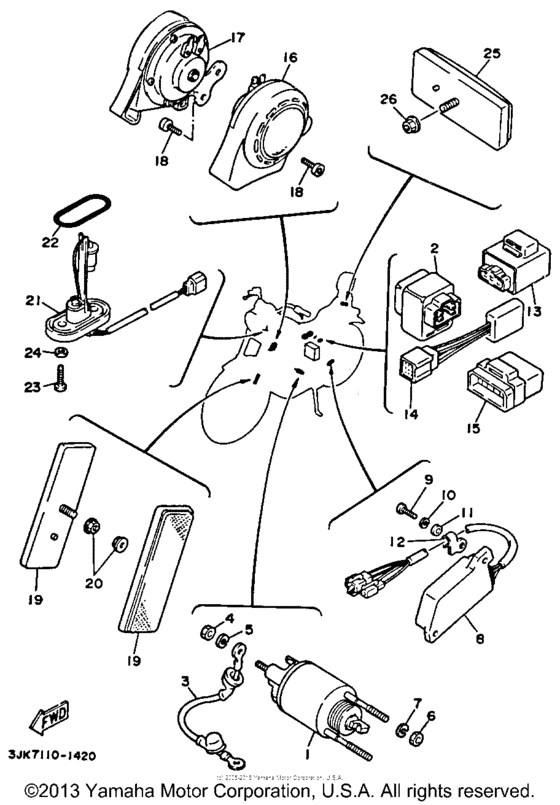 XV1100D Электрика