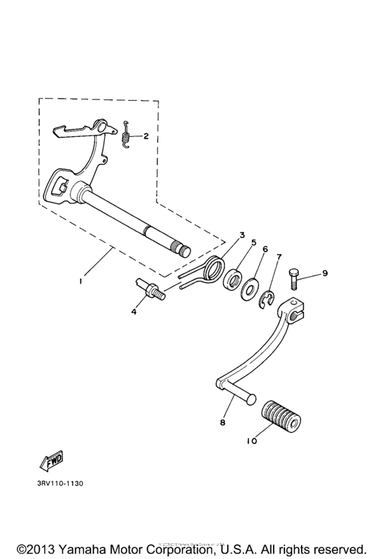 PW80T Вал переключения