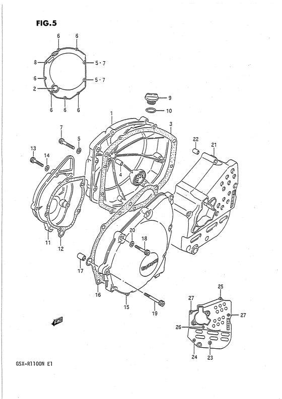 Crankcase cover ass`y  (v