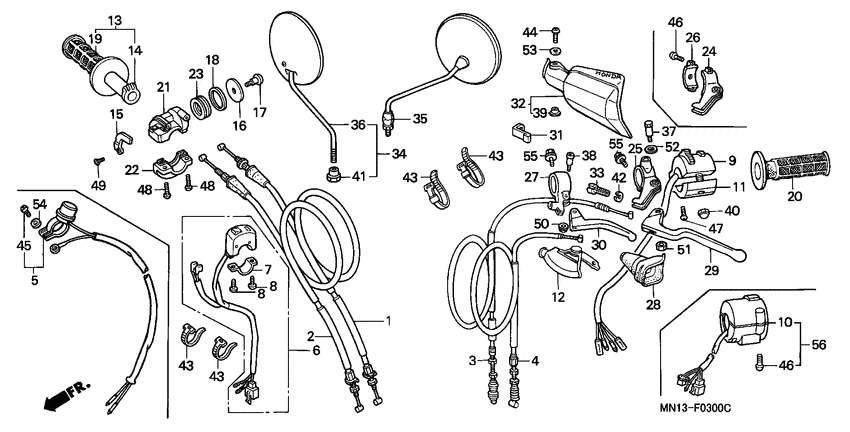 Handle lever/switch/cable