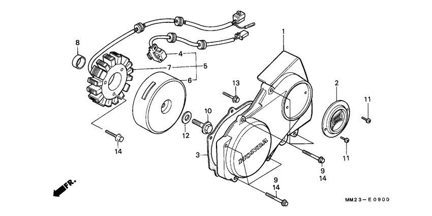 Left crankcase cover/ generator