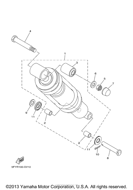 TW200T1 Задняя подвеска