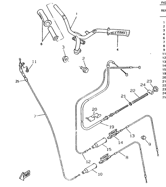 CW50RS Steering handle. cable